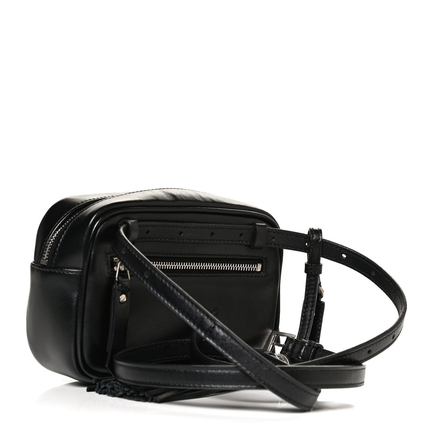 Calfskin Matelasse Studded Monogram Lou Belt Bag Black