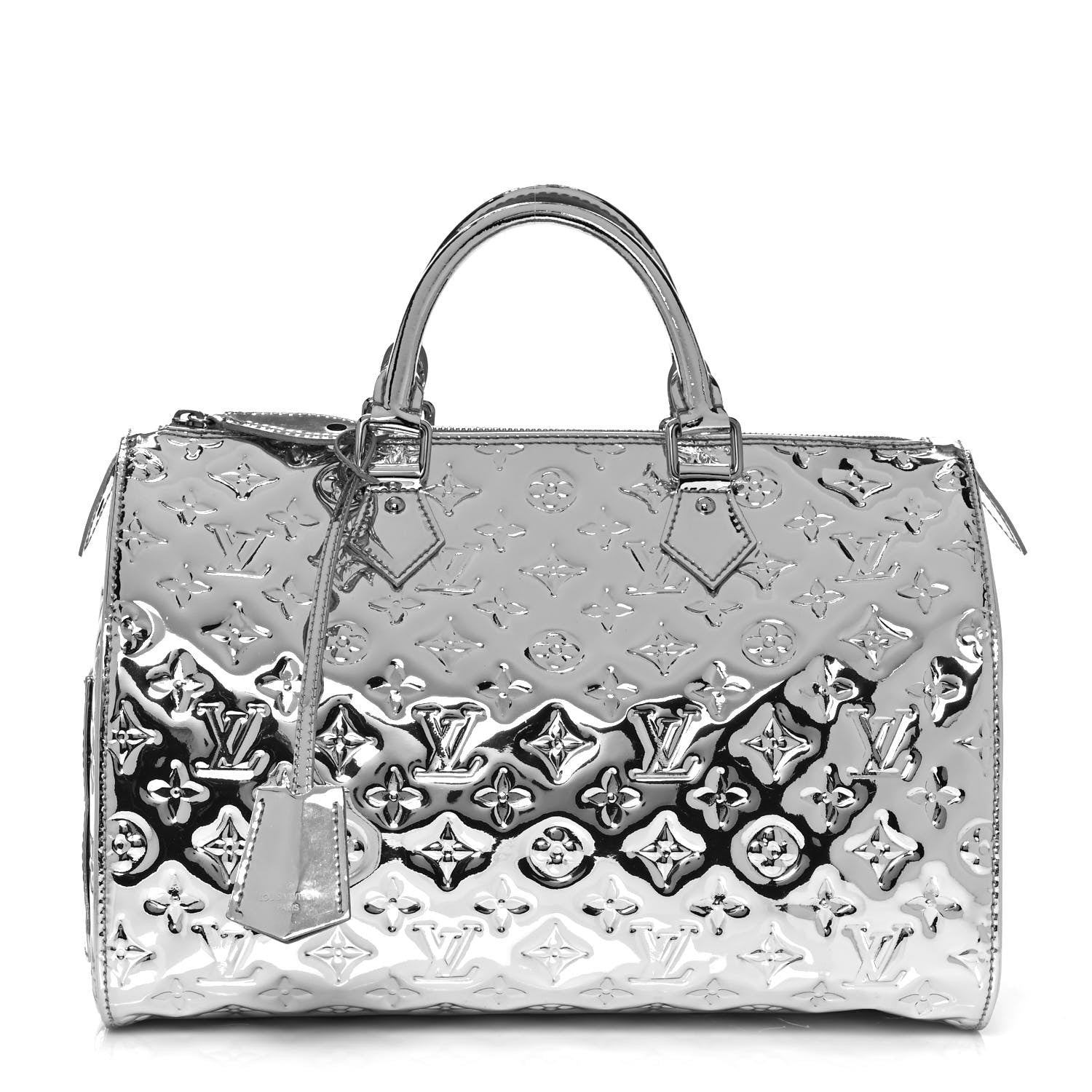 Louis Vuitton Monogram Miroir Speedy 30 Silver 1 of 10