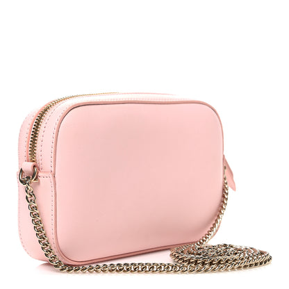 Gucci Dollar Calfskin Enamel Super Mini GG Marmont Chain Shoulder Bag Light Pink Blue 3 of 10