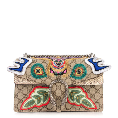 Gucci GG Supreme Monogram Python Embroidered Small Dionysus Shoulder Bag 1 of 7