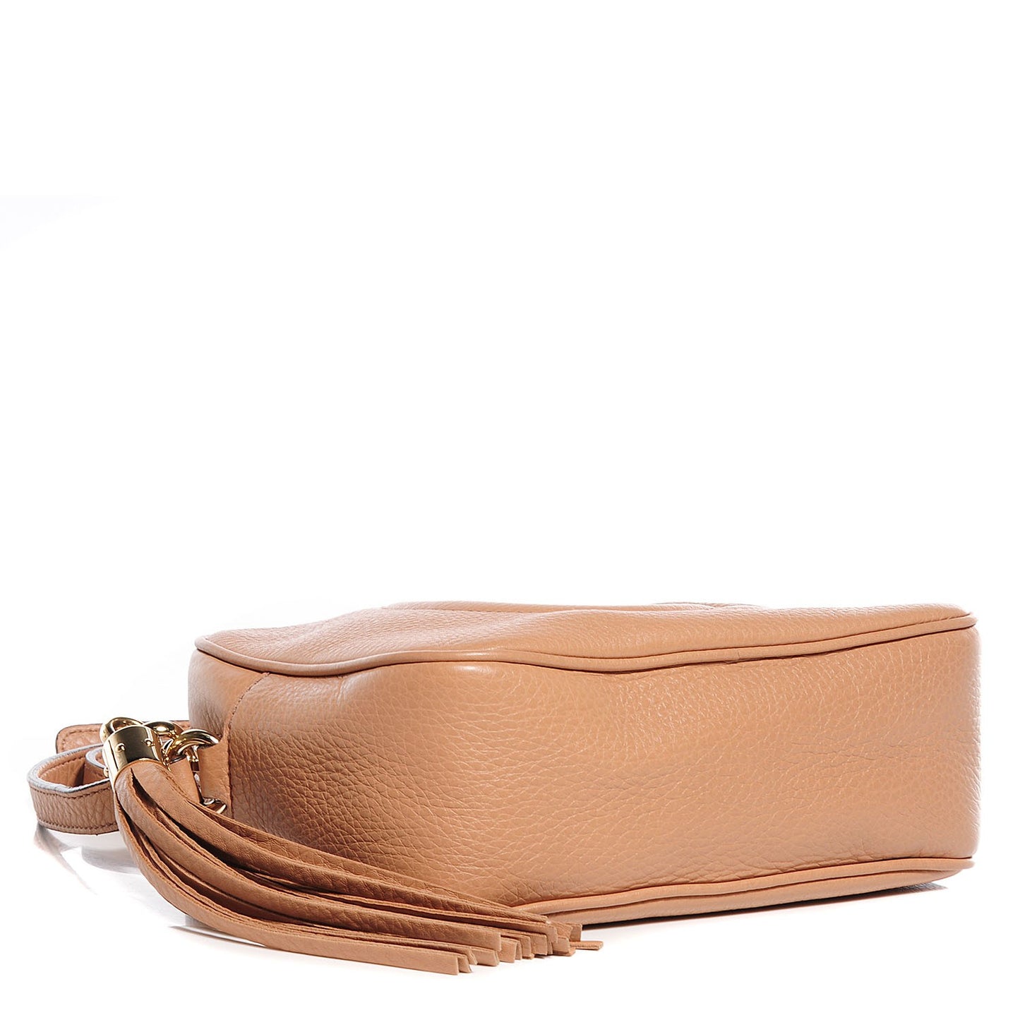 Pebbled Calfskin Small Soho Disco Bag Rose Beige