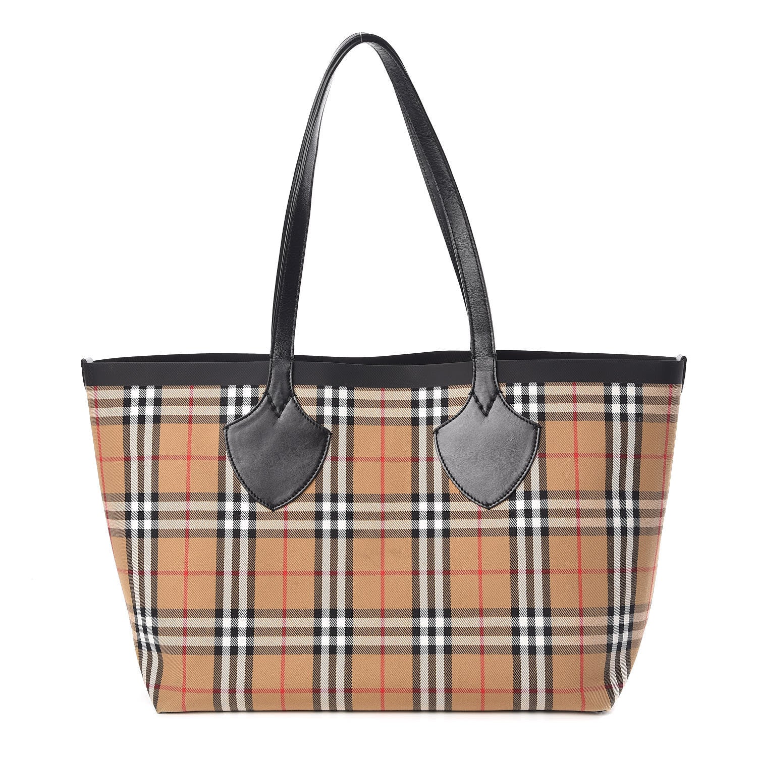 Burberry Vintage Check Medium The Giant Reversible Tote Antique Yellow Bright Red 1 of 16