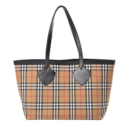 Burberry Vintage Check Medium The Giant Reversible Tote Antique Yellow Bright Red 1 of 16