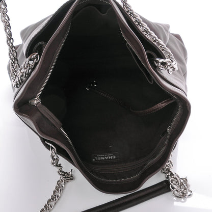 Chanel Caviar Large CC Tuck Tote Brown 5 of 7