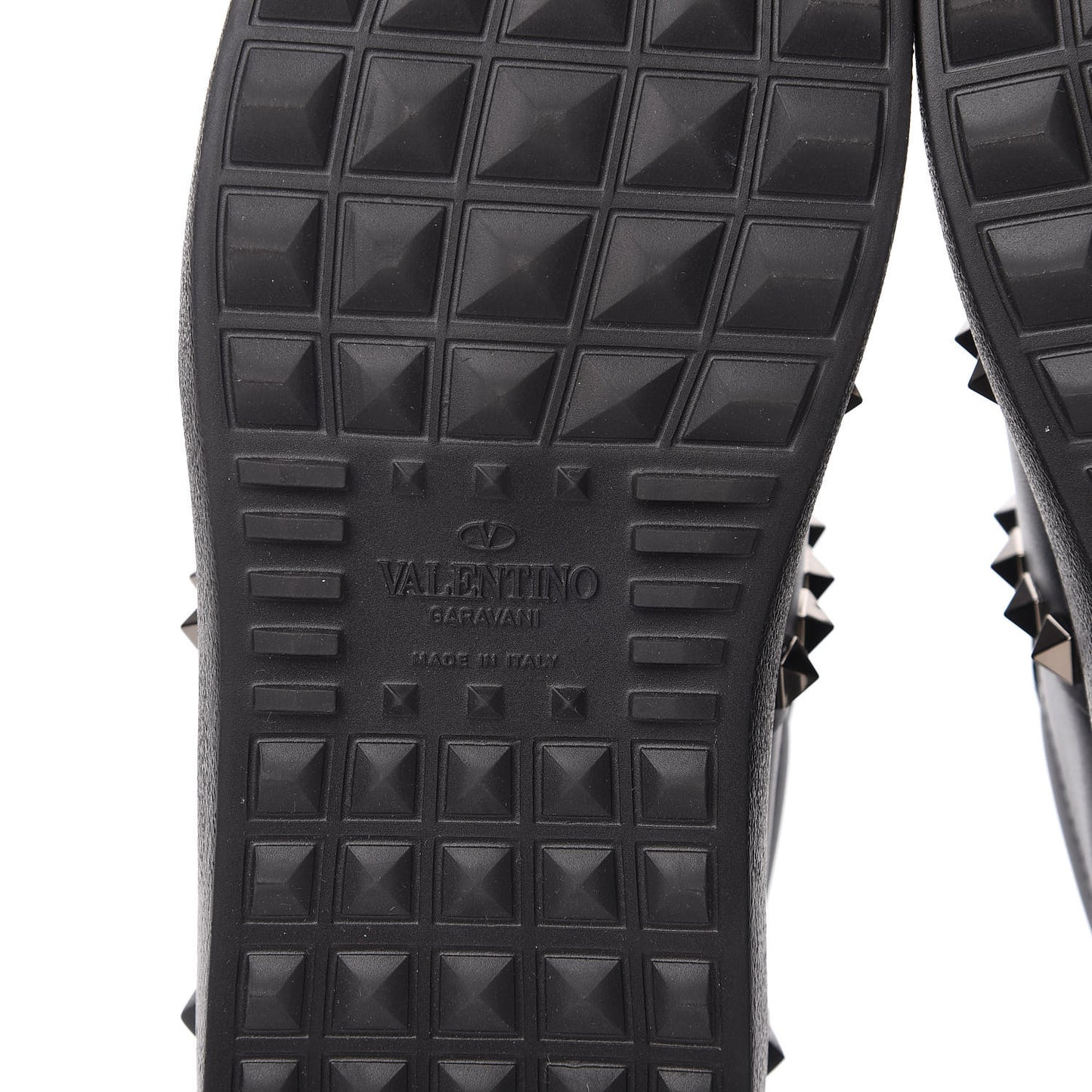 Calfskin Womens Rockstud Untitled Open Sneakers size 36.5 Black
