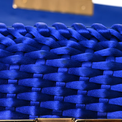 Tom Ford Woven Satin Medium 001 Chain Bag Electric Blue 13 of 14