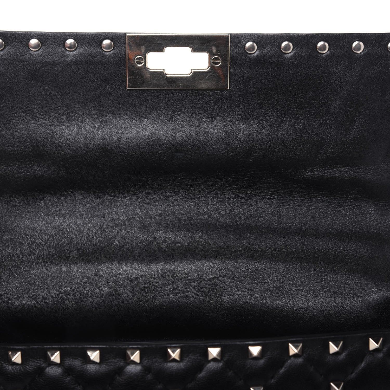 Valentino Garavani Lambskin Medium Rockstud Spike Shoulder Bag Black 8 of 11