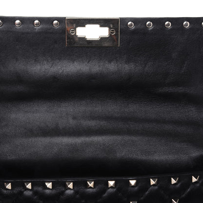 Valentino Garavani Lambskin Medium Rockstud Spike Shoulder Bag Black 8 of 11