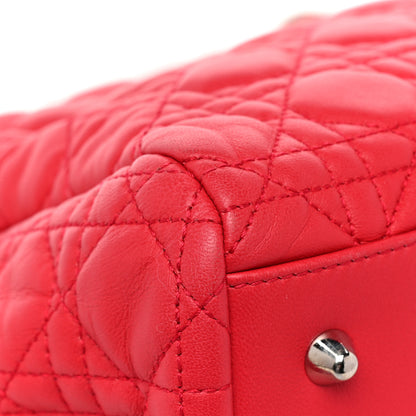 Christian Dior Lambskin Cannage Large Dior Soft Shopping Tote Red 13 of 16