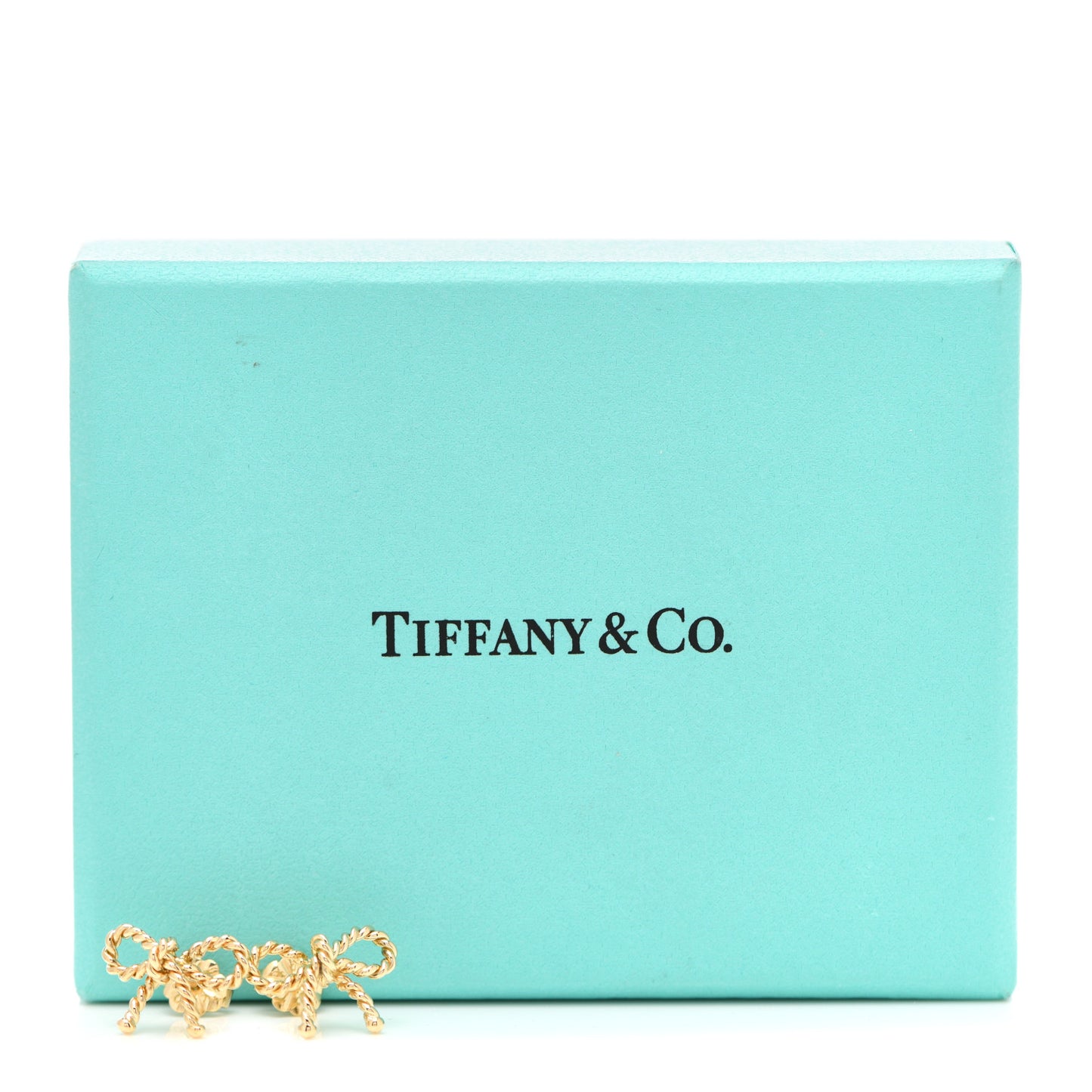 18K Yellow Gold Twist Bow Earrings