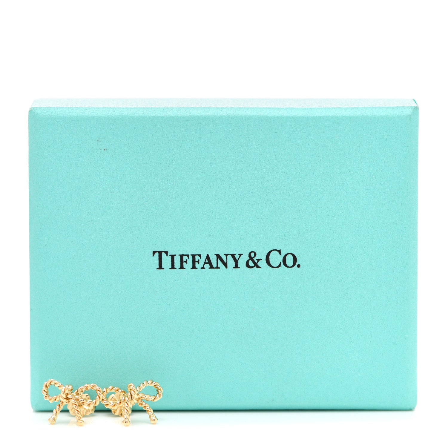 Tiffany 18K Yellow Gold Twist Bow Earrings 6 of 6