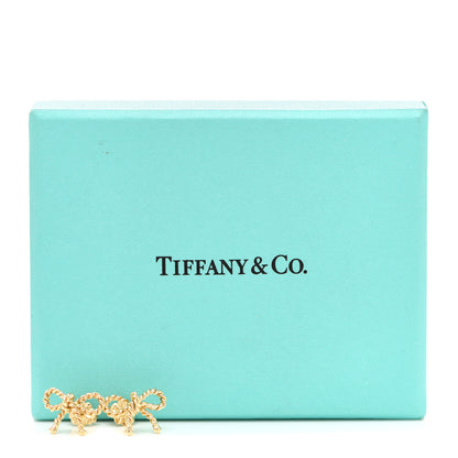 Tiffany 18K Yellow Gold Twist Bow Earrings 6 of 6