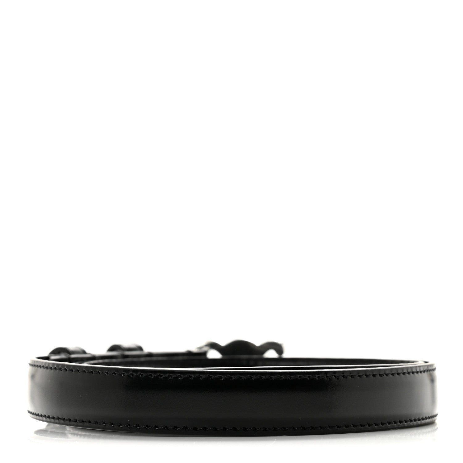 Celine Box Calfskin Medium 25mm Triomphe Belt 80 32 Black 2 of 8