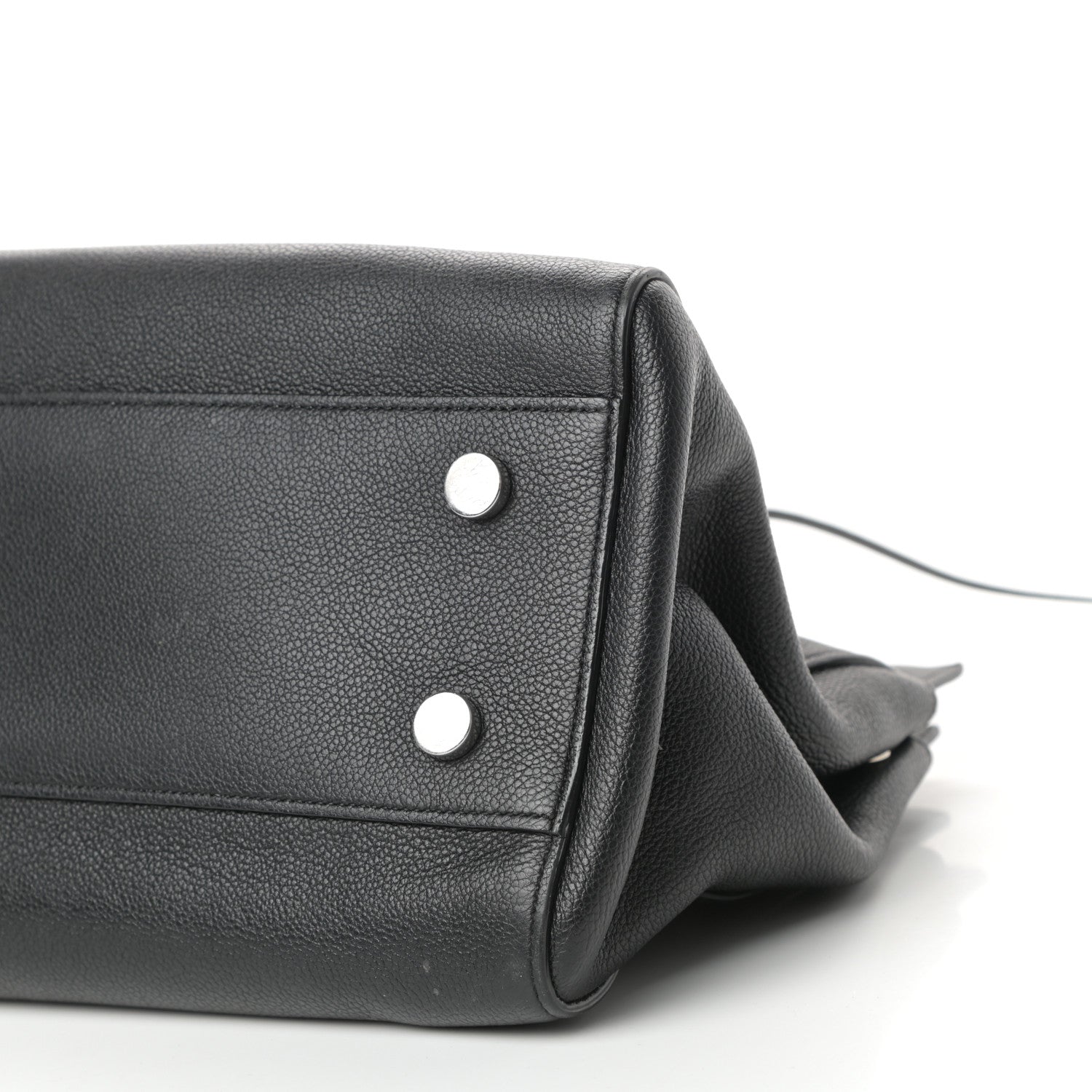 Saint Laurent Grained Calfskin Medium Rive Gauche Cabas Black 8 of 9