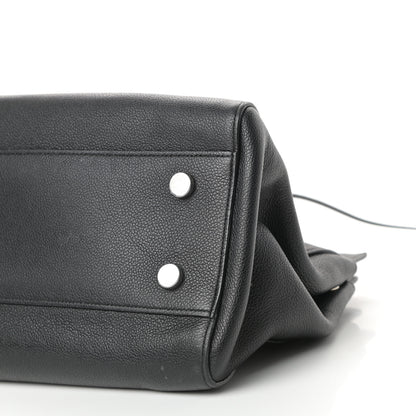 Saint Laurent Grained Calfskin Medium Rive Gauche Cabas Black 8 of 9
