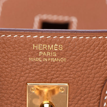 Hermes Togo Birkin 25 Gold 8 of 33