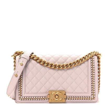 Chanel Caviar Quilted Chain Around Medium Boy Flap Light Purple 1 of 10