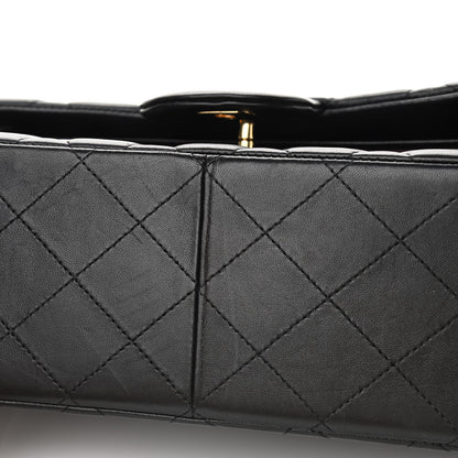 Chanel Lambskin Quilted Jumbo Double Flap Black 14 of 14