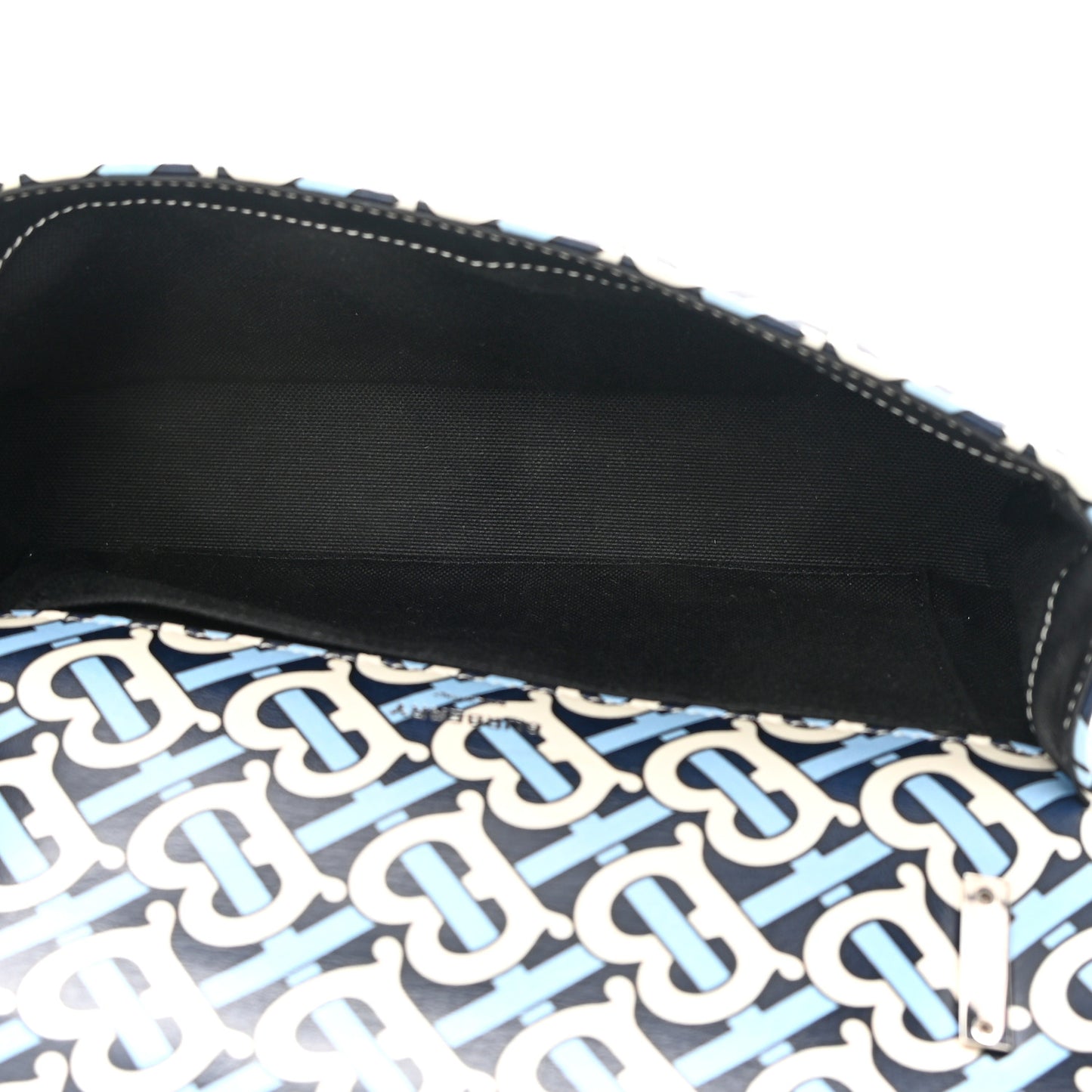 Lambskin Quilted Monogram TB Print Small Lola Bag Cobalt Black