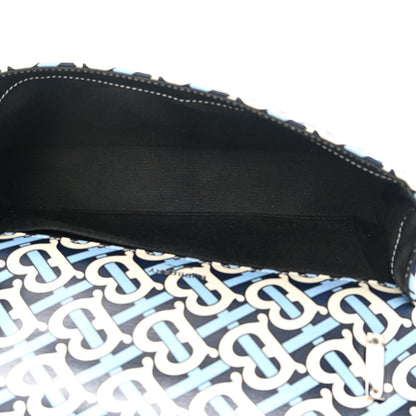 Burberry Lambskin Quilted Monogram TB Print Small Lola Bag Cobalt Black 5 of 12