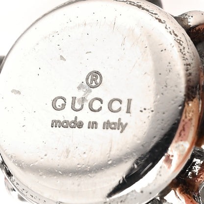 Gucci Crystal Metal Feline Bracelet Silver Pink 5 of 5