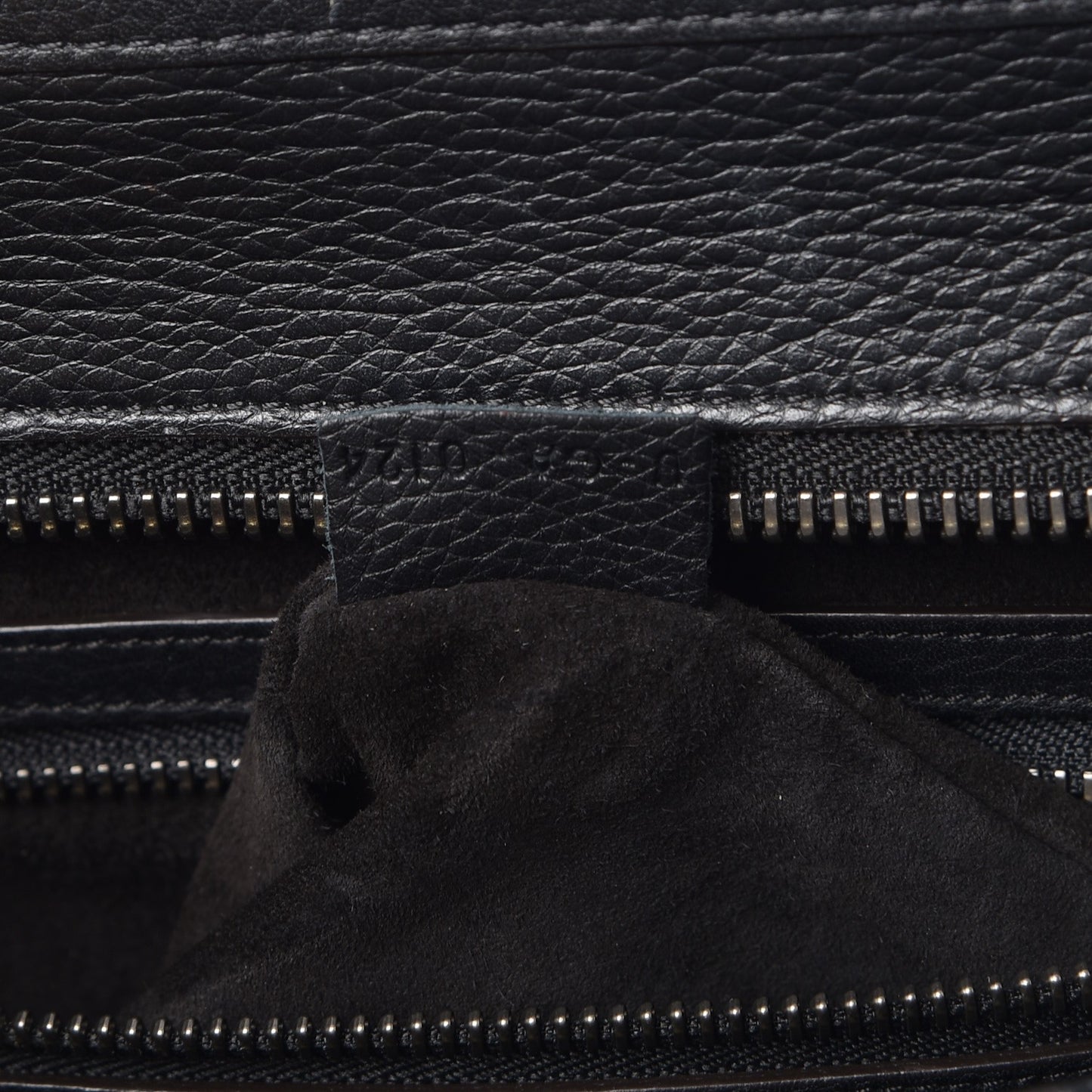 Drummed Calfskin Mini Luggage Black