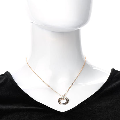 Cartier 18K Pink White Yellow Gold Diamond Trinity Pendant Necklace 2 of 5