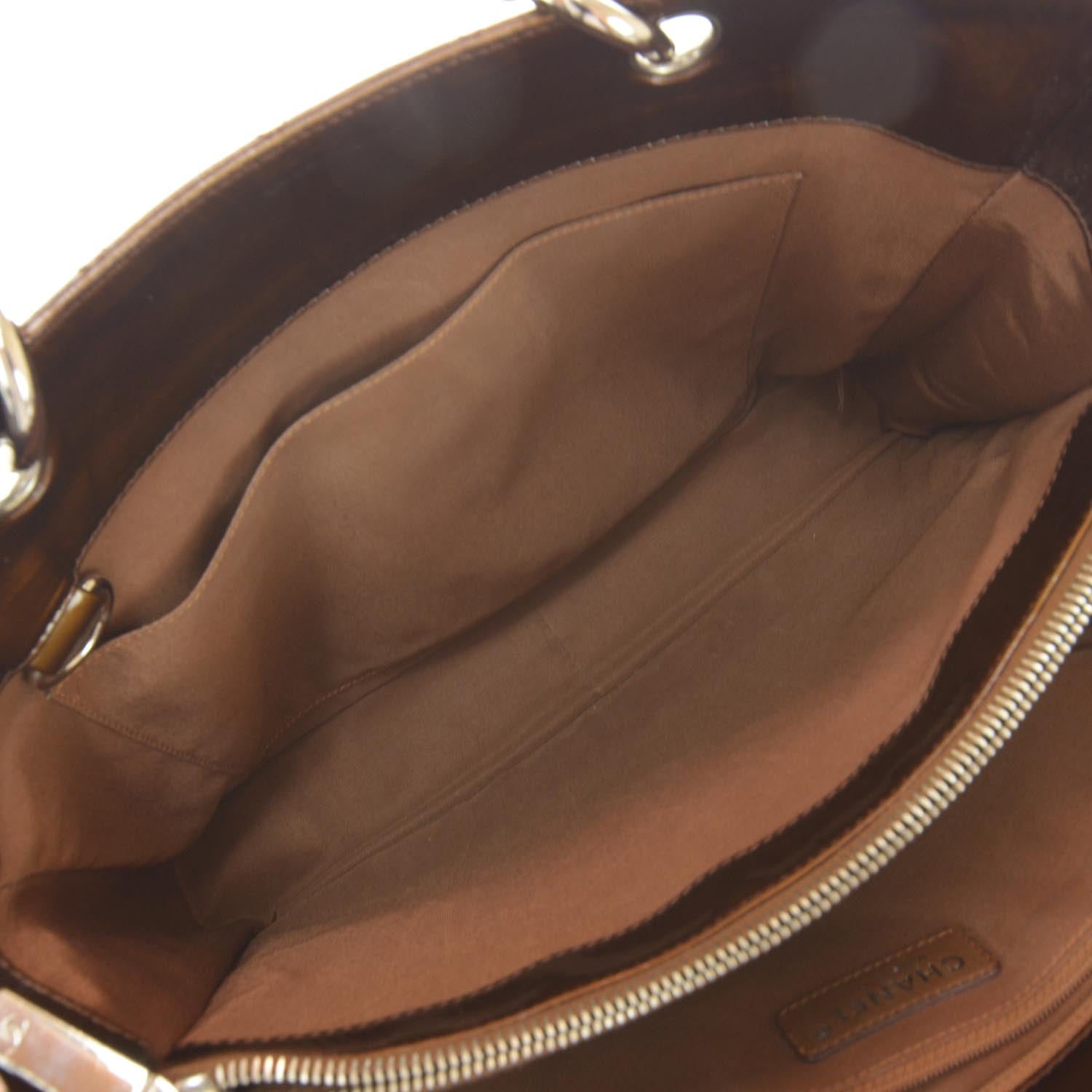 Chanel Patent Grand Shopping Tote GST Bronze 8 of 9