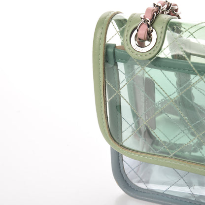 Chanel Lambskin PVC Quilted Medium Coco Splash Flap Blue Green 14 of 16