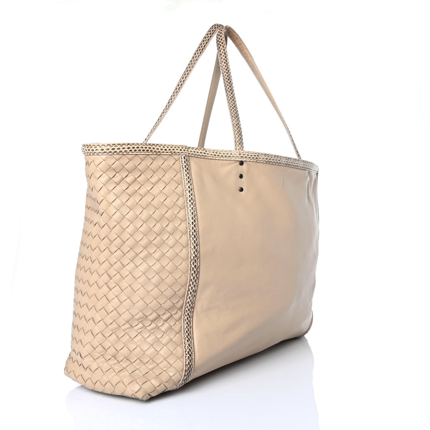Nappa Ayers Intrecciato Tote Beige