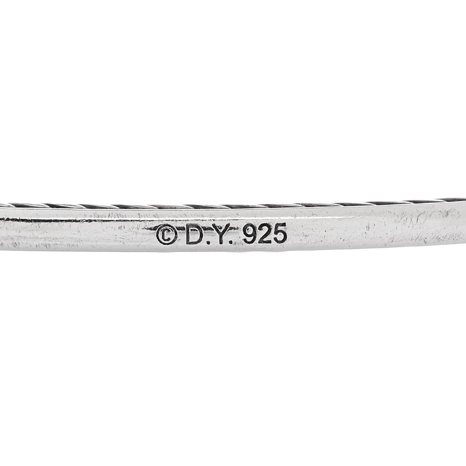 David Yurman Sterling Silver Classics Cable Bangle Bracelet 3 of 3