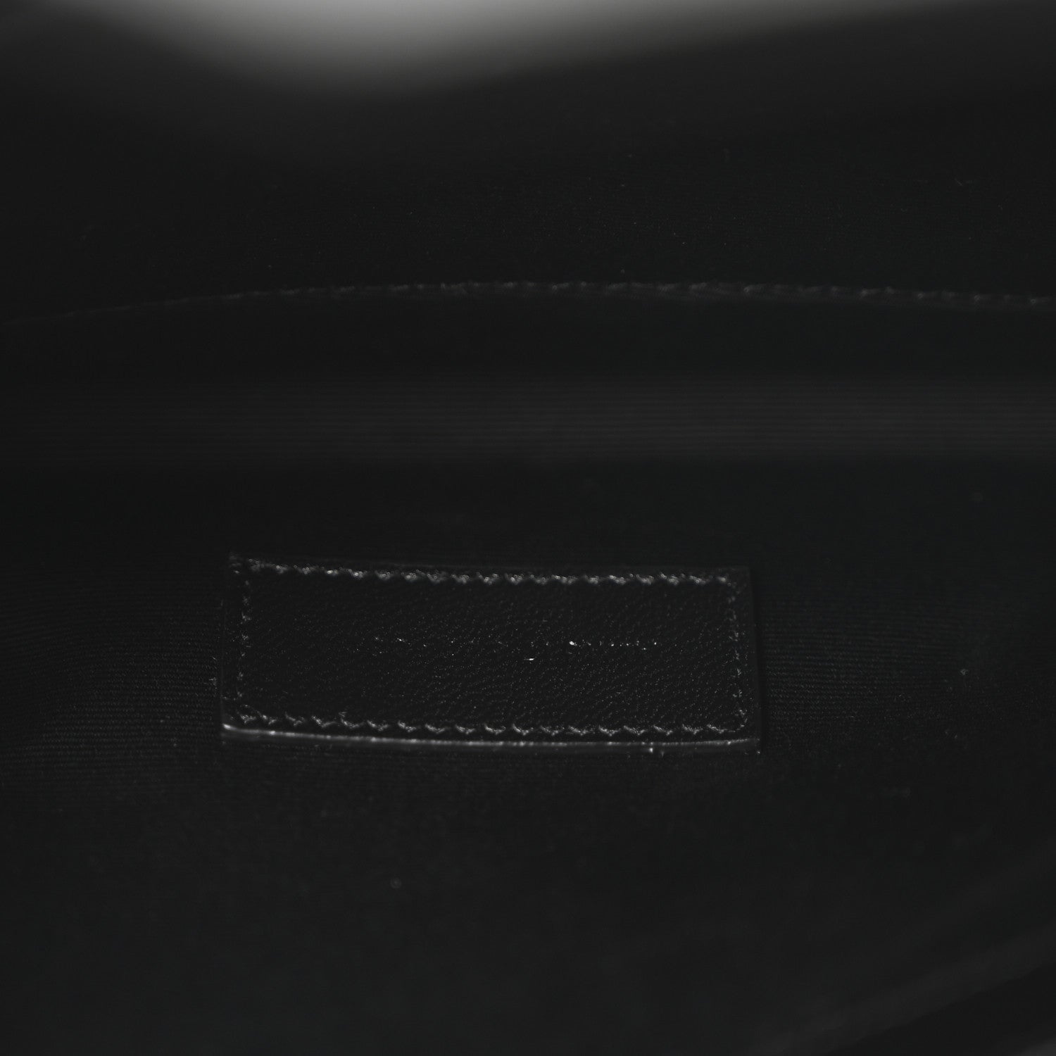 Saint Laurent Grain De Poudre Matelasse Chevron Monogram Envelope Clutch Black 6 of 10
