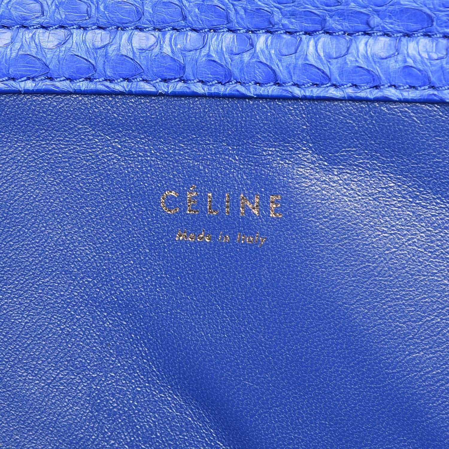 Celine Python Medium Phantom Luggage Blue 6 of 8