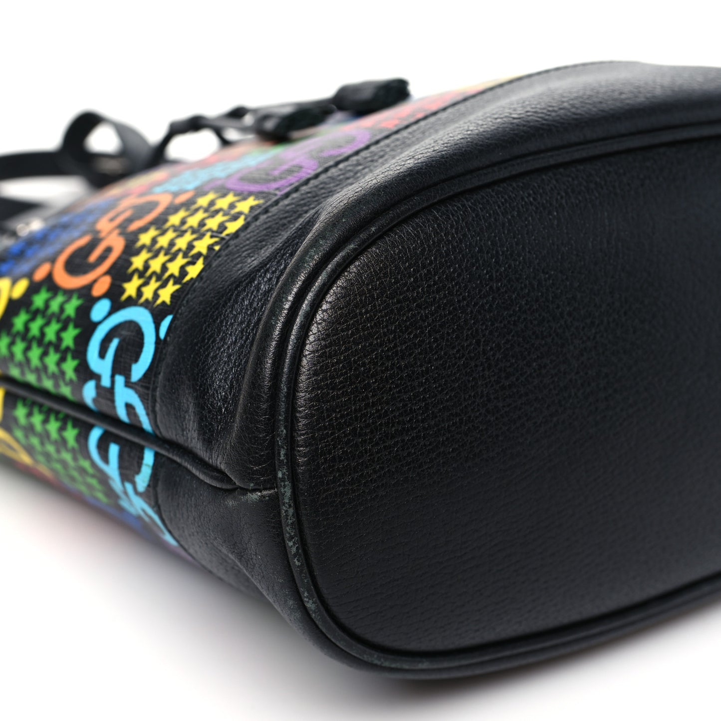 GG Supreme Monogram Psychedelic Bucket Bag Black