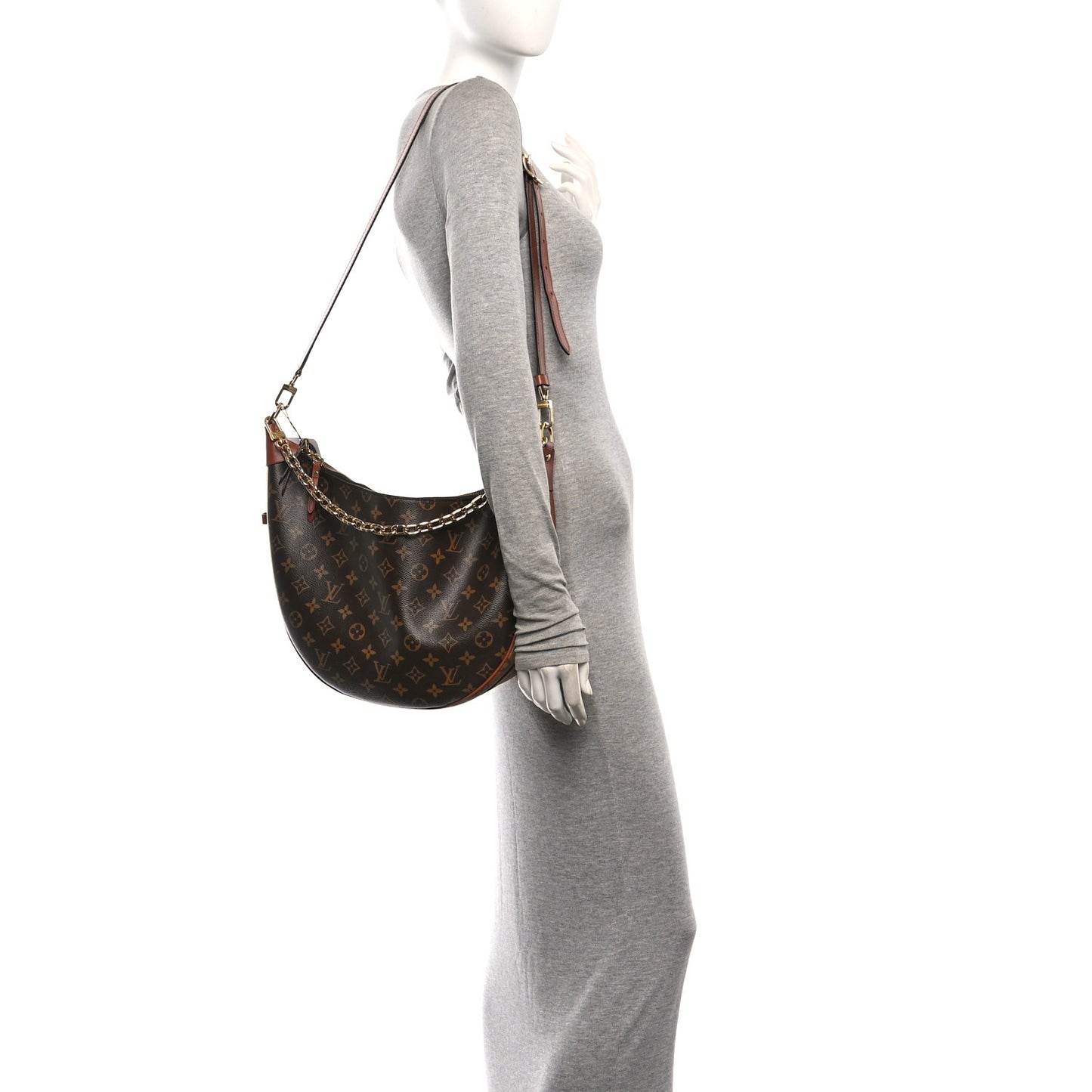Reverse Monogram Loop Hobo