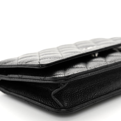 Chanel Caviar Quilted Wallet on Chain WOC Black 10 of 12