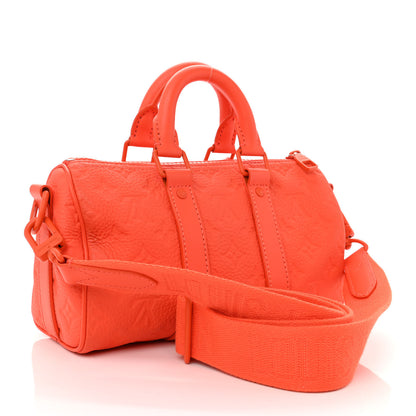 Louis Vuitton Monogram Taurillon Keepall Bandouliere 25 Orange 3 of 7