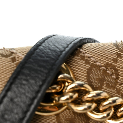 Gucci Monogram Matelasse Diagonal Mini GG Marmont Shoulder Bag Beige Black 11 of 11