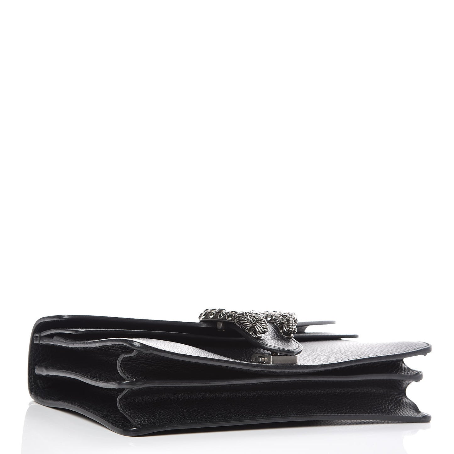Pebbled Calfskin Small Dionysus Shoulder Bag Black