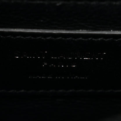 Saint Laurent Calfskin Y Quilted Monogram Monochrome Small Loulou Chain Satchel Black 6 of 14
