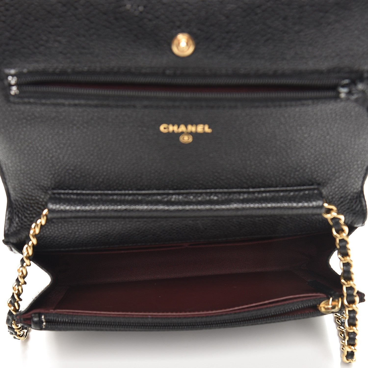 Chanel Caviar Quilted Wallet On Chain WOC Black 5 of 9