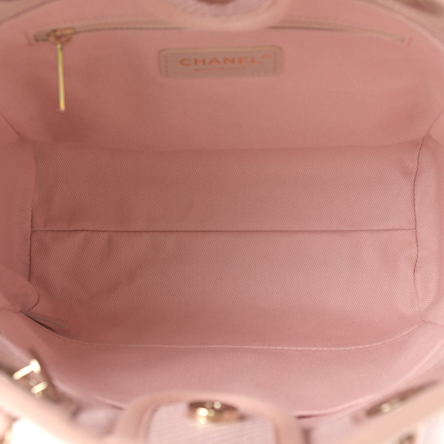 Mixed Fibers Calfskin Mini Deauville Tote Rose Pink