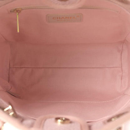 Chanel Mixed Fibers Calfskin Mini Deauville Tote Rose Pink 5 of 9