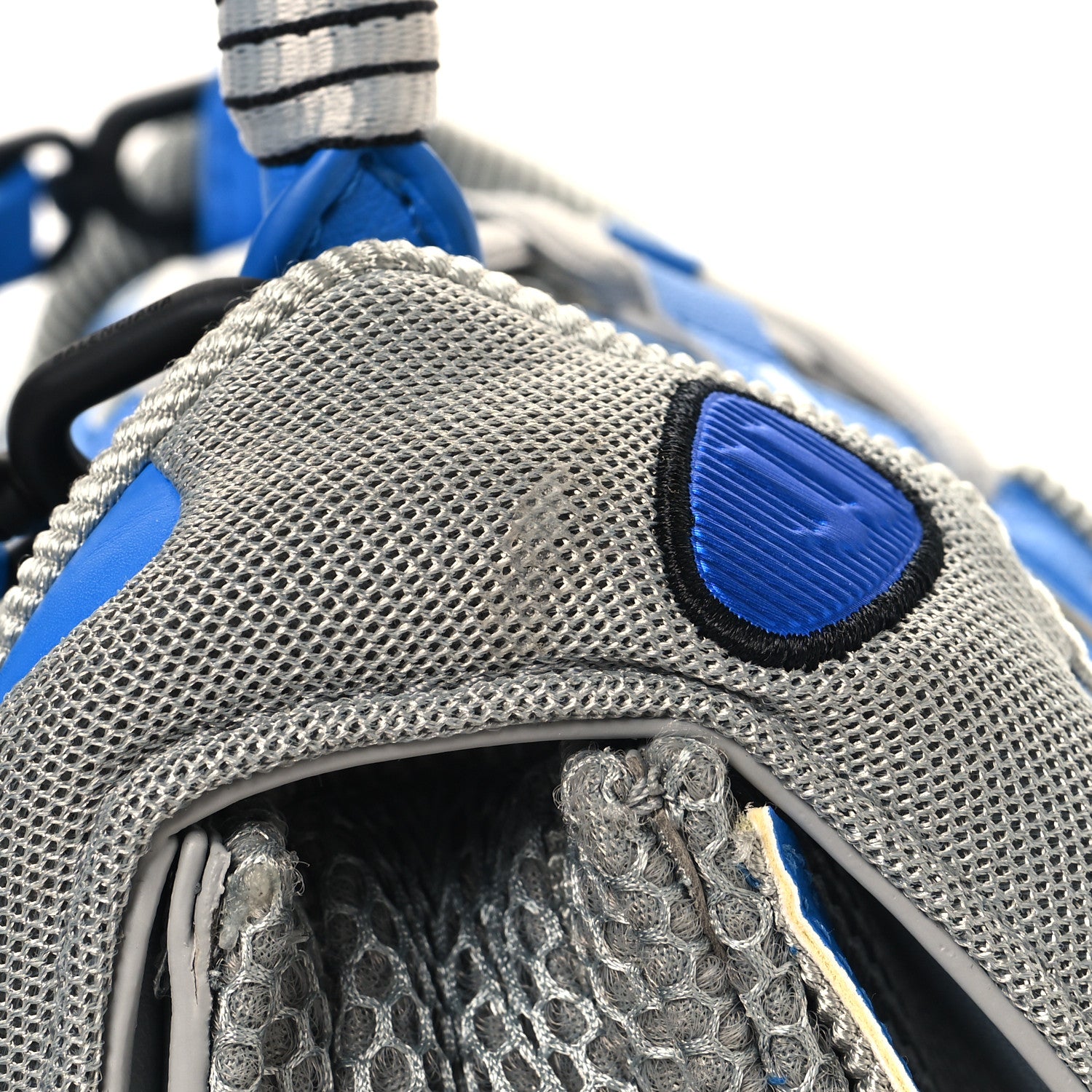 Balenciaga Faux Calfskin Fabric Small Sneakerhead Top Handle Bag Blue Grey 11 of 11