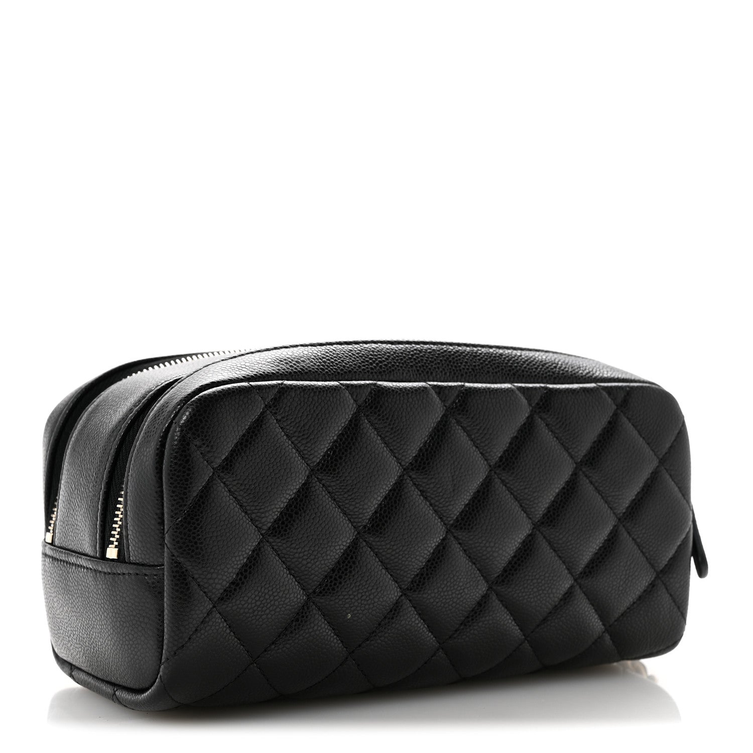 Chanel Caviar Quilted Toiletry Case With Chain Black 3 of 8