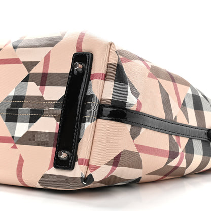 Burberry Patent Trim Patchwork Check Large Bucket Bag 13 of 15