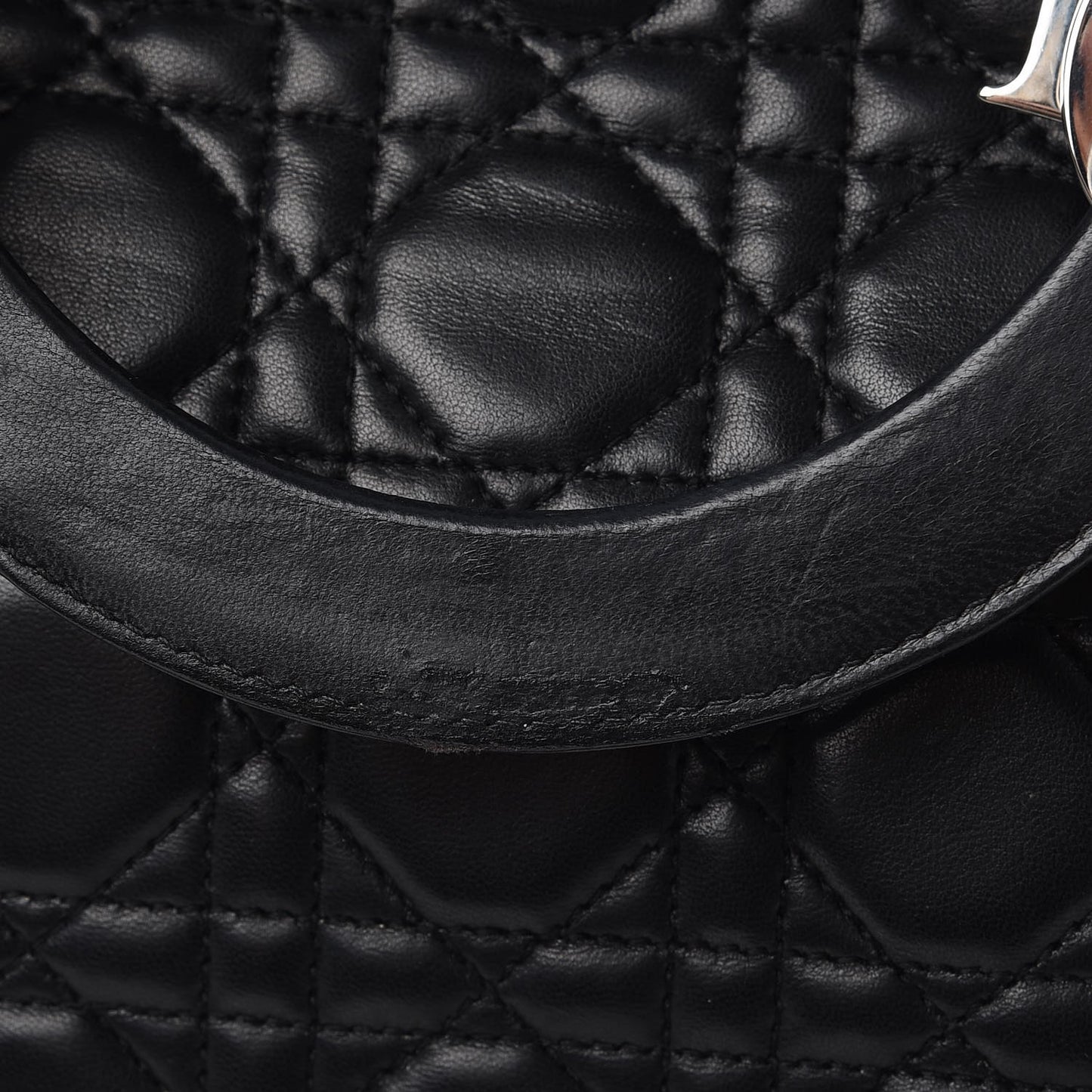 Lambskin Cannage Large Lady Dior Black