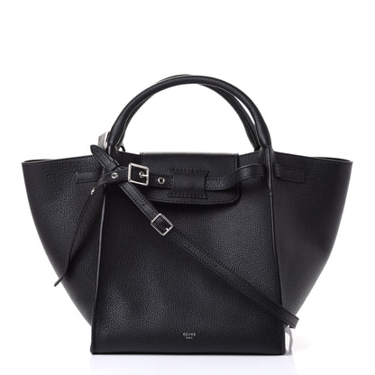 Celine Supple Grained Calfskin Small Long Strap Big Bag Black 1 of 4