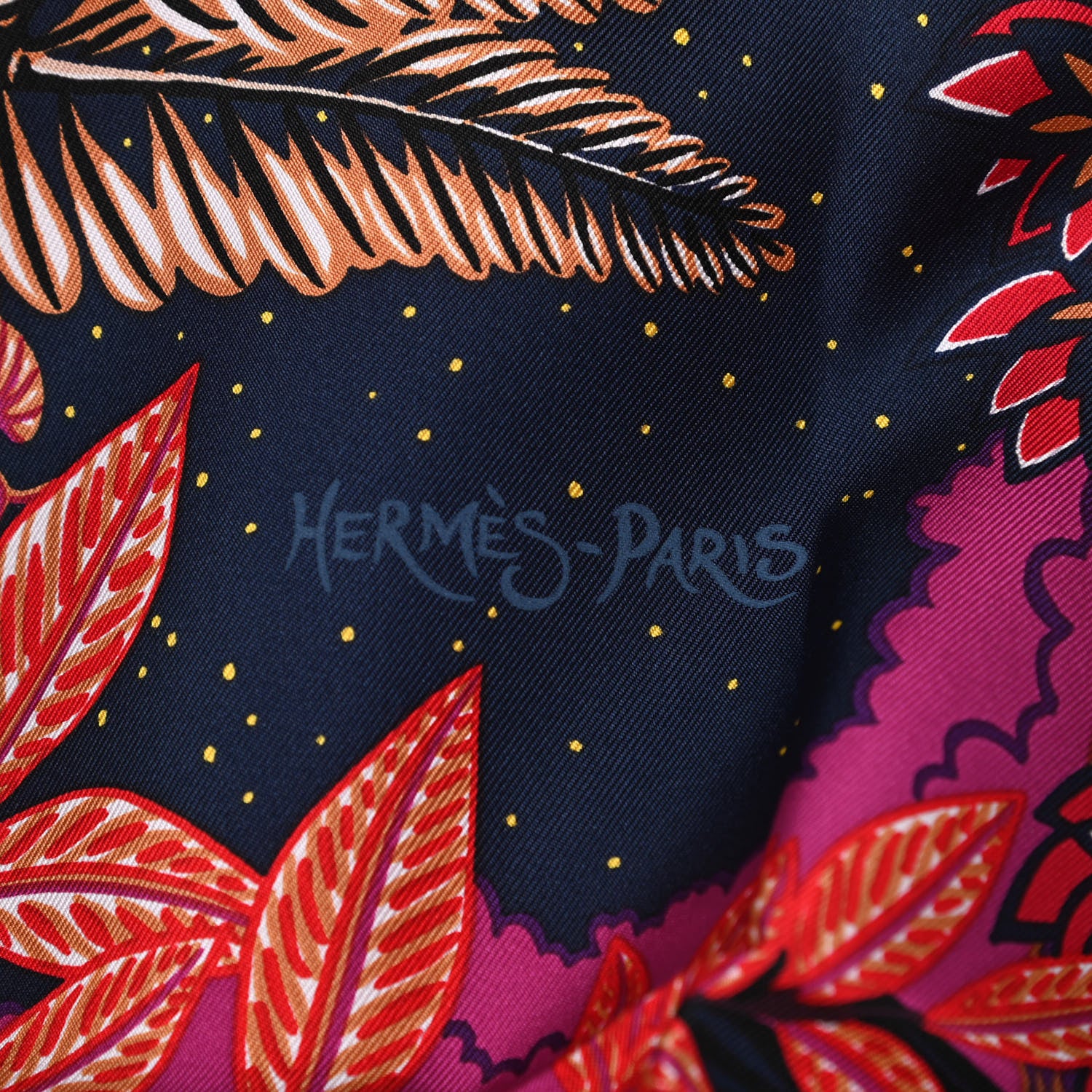 Hermes Silk Wild Singapore Scarf 90 Rouge Violet Beige 4 of 6