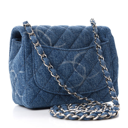 Chanel Denim CC Quilted Mini Square Flap Blue 3 of 11